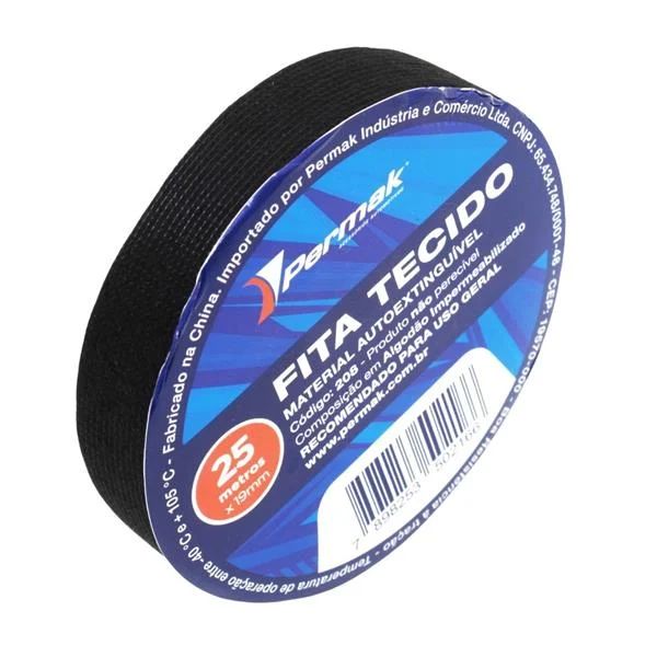 FITA ISOLANTE EM TECIDO ADESIVADA 19 X 25 MTS (FITA PANO)